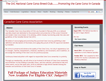 Tablet Screenshot of canadian-cane-corso-association.com